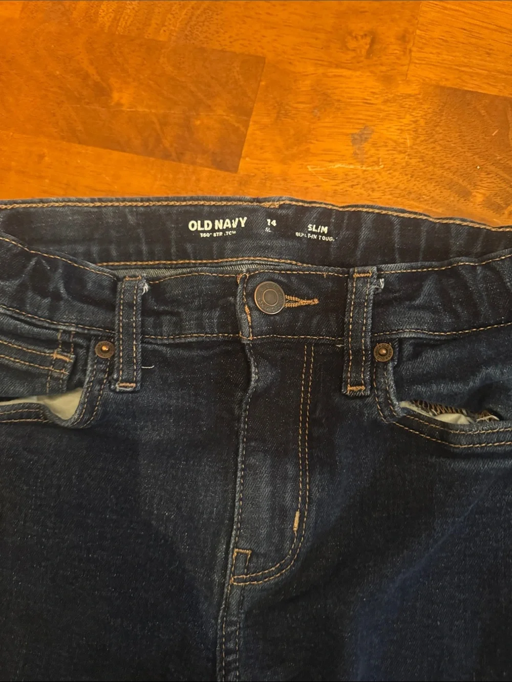 Pair of boys’ strait Leg Jeans - Dark Wash & Light Wash